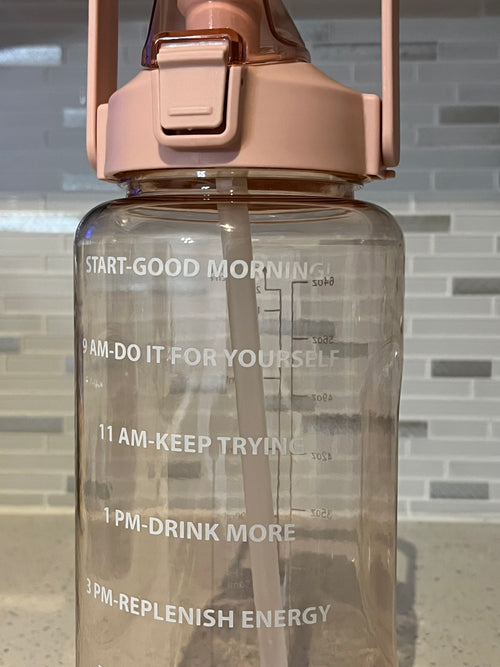pink 64 oz. sports water bottle