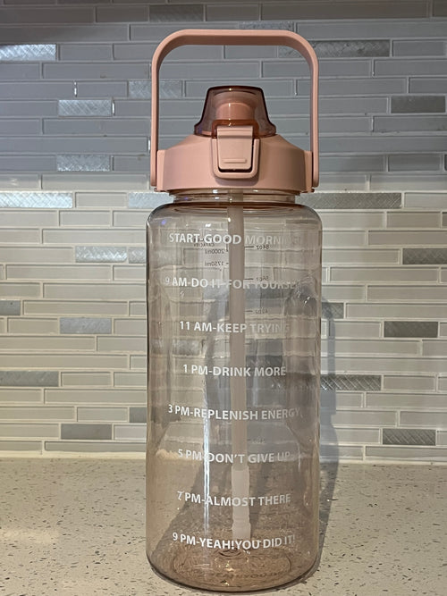 pink 64 oz. sports water bottle