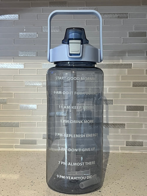 blue 64 oz. sports water bottle
